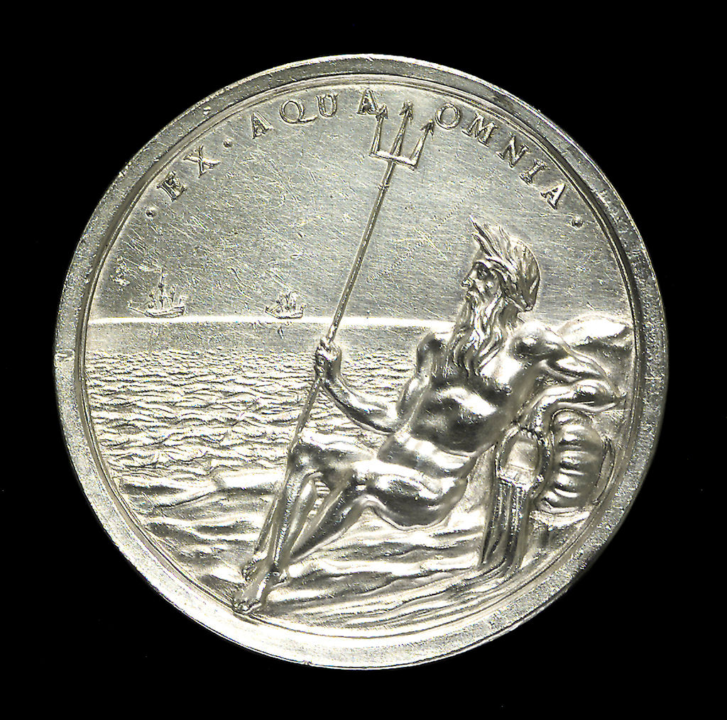 Detail of Medal commemorating the Spanish wreck recovered, 1687; reverse by G. Bower