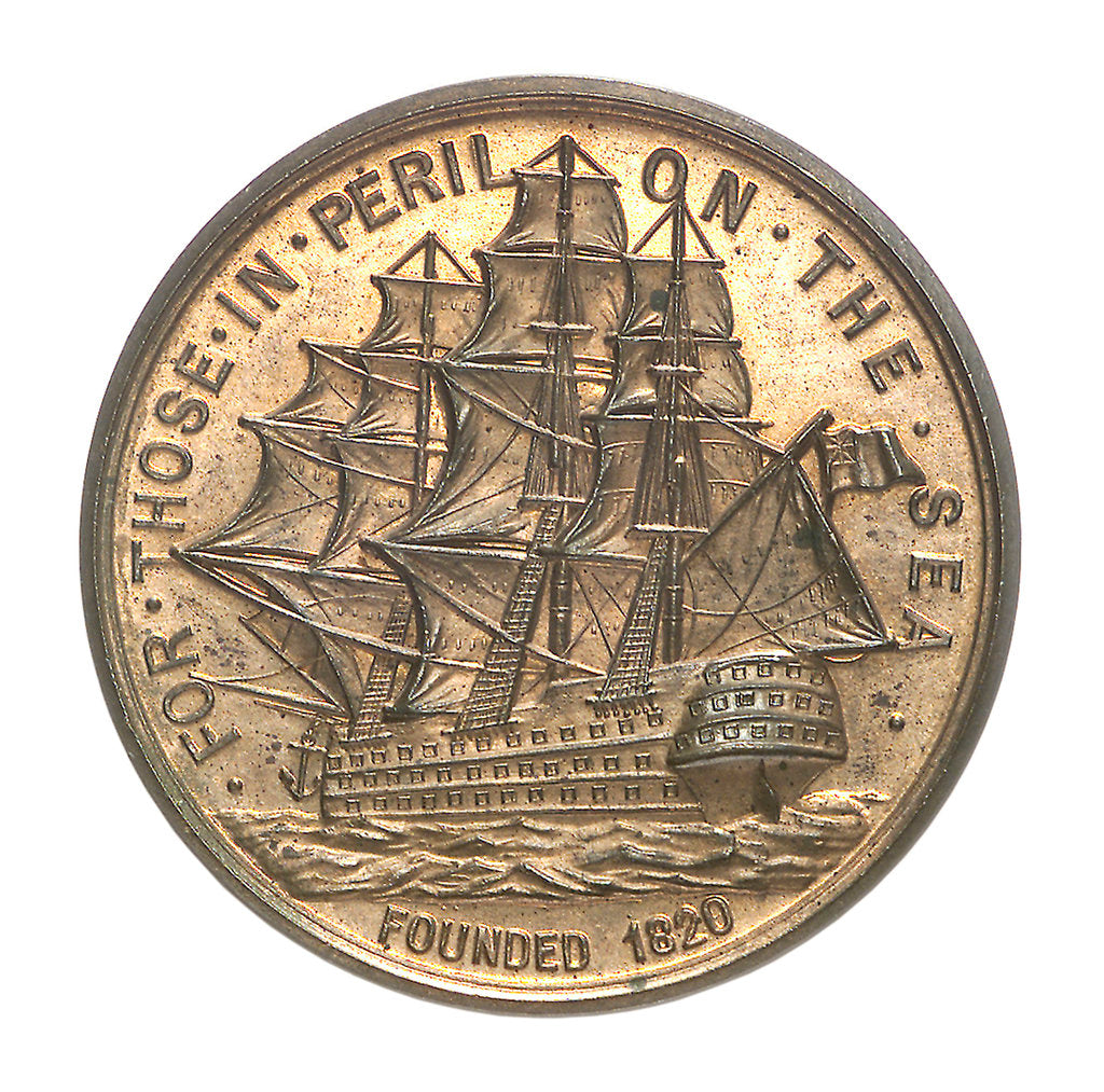 Detail of Medal commemorating the Liverpool Seamen's Friend Society; reverse by P. Vaughton & Sons