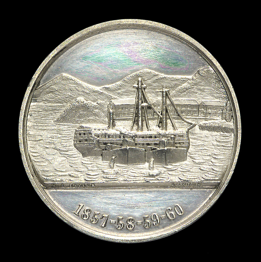 Detail of Medal commemorating the salvage of the Russian Fleet 1857-1860; reverse by W.J. Taylor