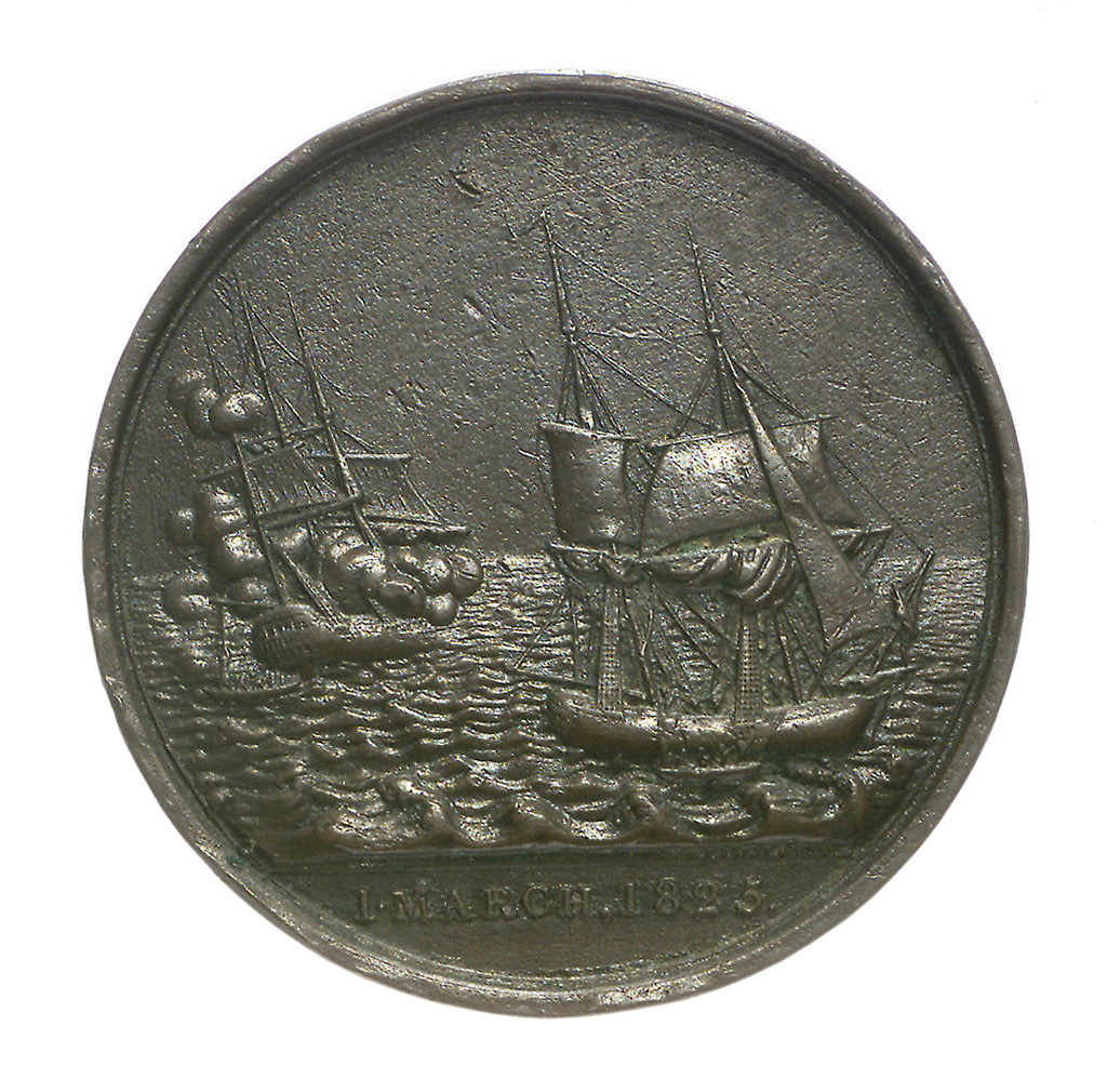 Detail of Medal commemorating the loss of the East Indiaman 'Kent', 1825; obverse by Thomas Halliday