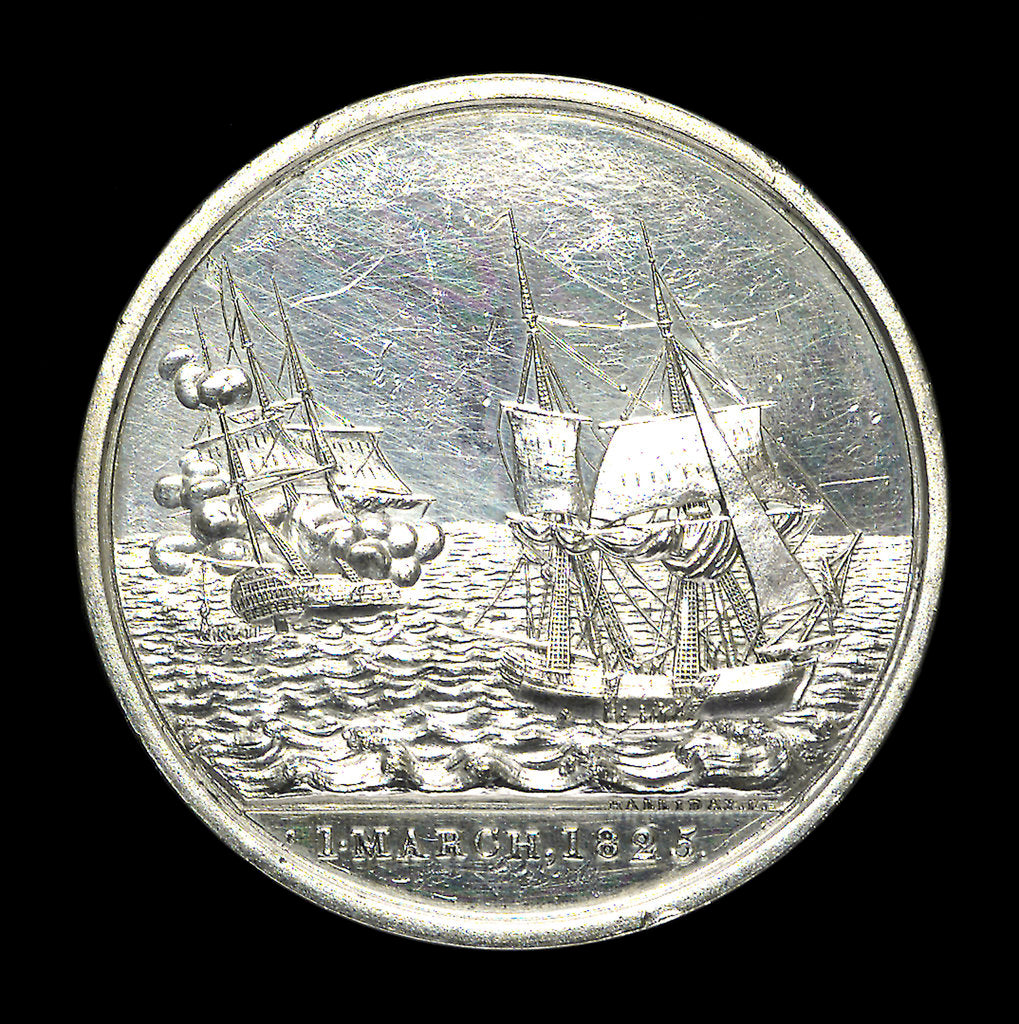 Detail of Medal commemorating the loss of the East Indiaman 'Kent', 1825; obverse by Thomas Halliday