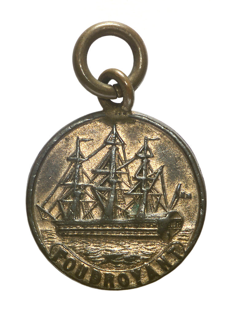 Detail of Medal commemorating the wreck of HMS 'Foudroyant', 1897; obverse by unknown