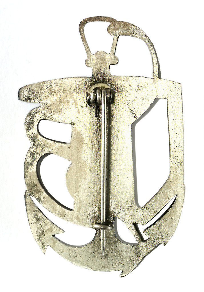 Detail of U-boat badge; reverse by unknown