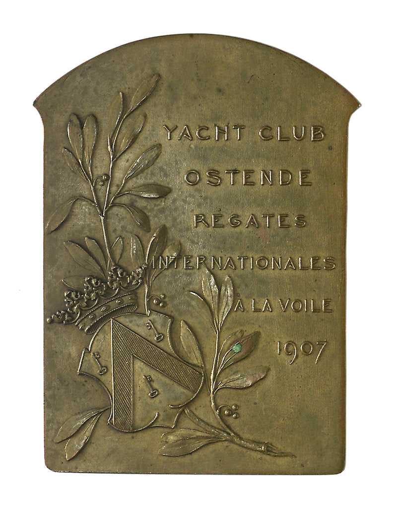 Detail of Medal commemorating The International Regatta, Ostend, 1907; reverse by P. Fisch