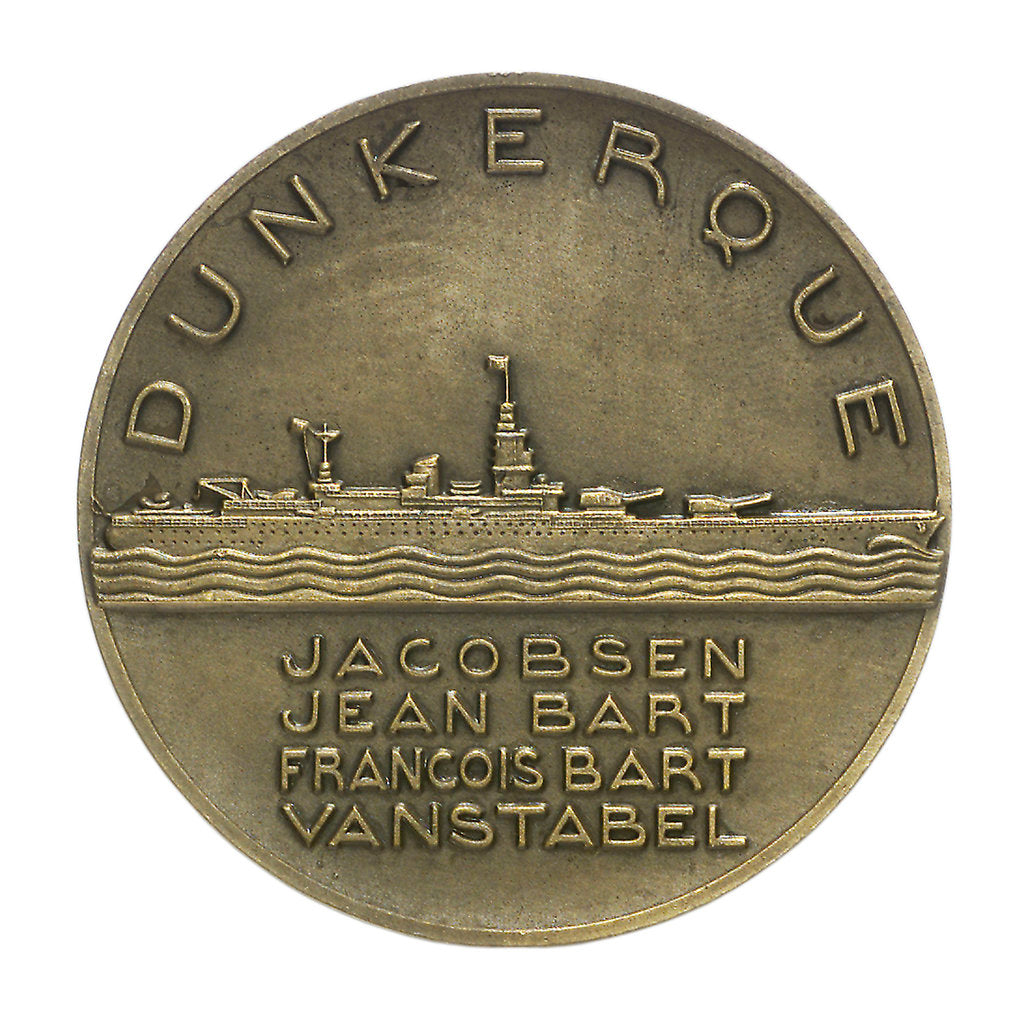 Detail of Medal commemorating the battleship 'Dunkerque'; reverse by Pierre Turin