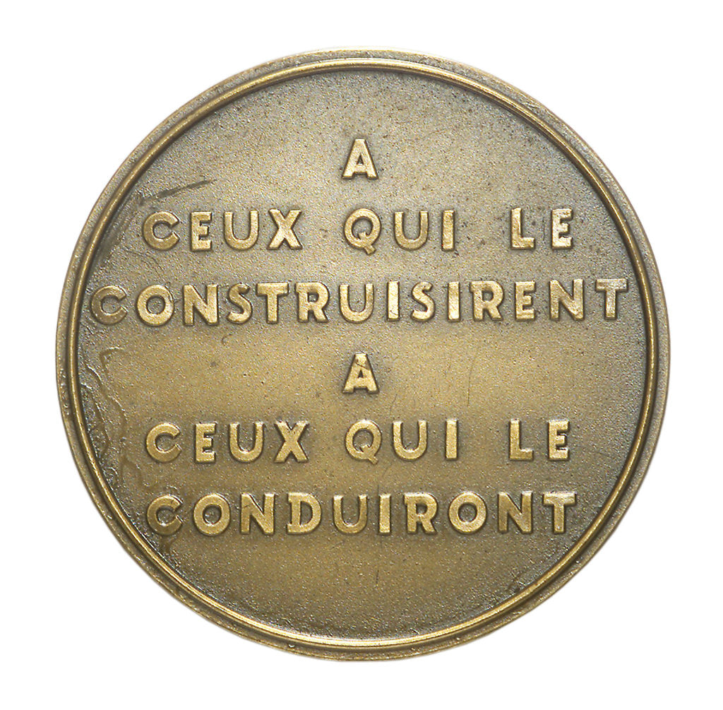 Detail of Medal commemorating the battleship 'Dunkerque'; reverse by Pierre Turin