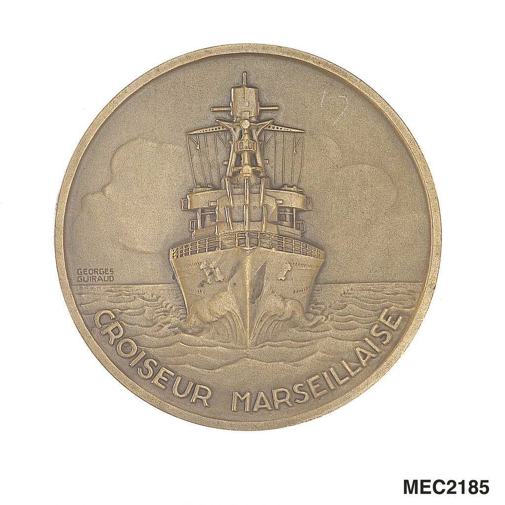 Detail of Medal commemorating the cruiser 'Marseillaise' by G. Guiraud