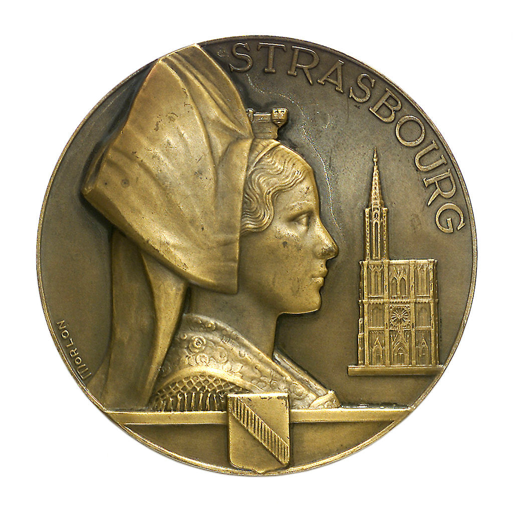 Detail of Medal commemorating the battleship 'Strasbourg'; obverse by P.A. Morlon