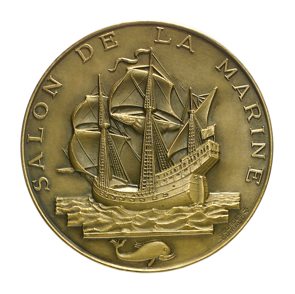 Detail of Medal commemorating the Salon de la Marine; obverse by unknown