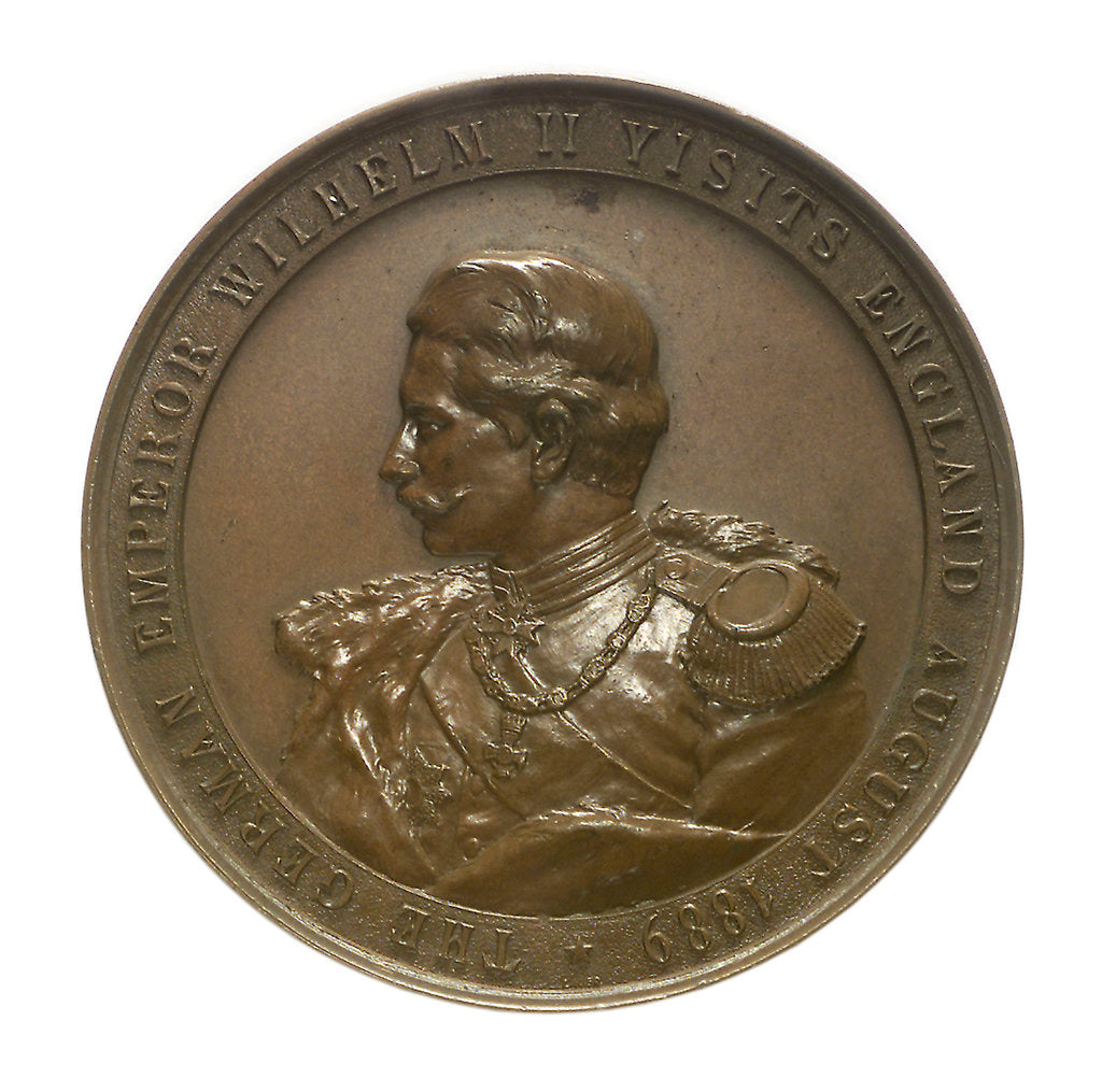 Detail of Medal commemorating the visit of Kaiser Wilhelm II, 1889; obverse by Lauer Bros.