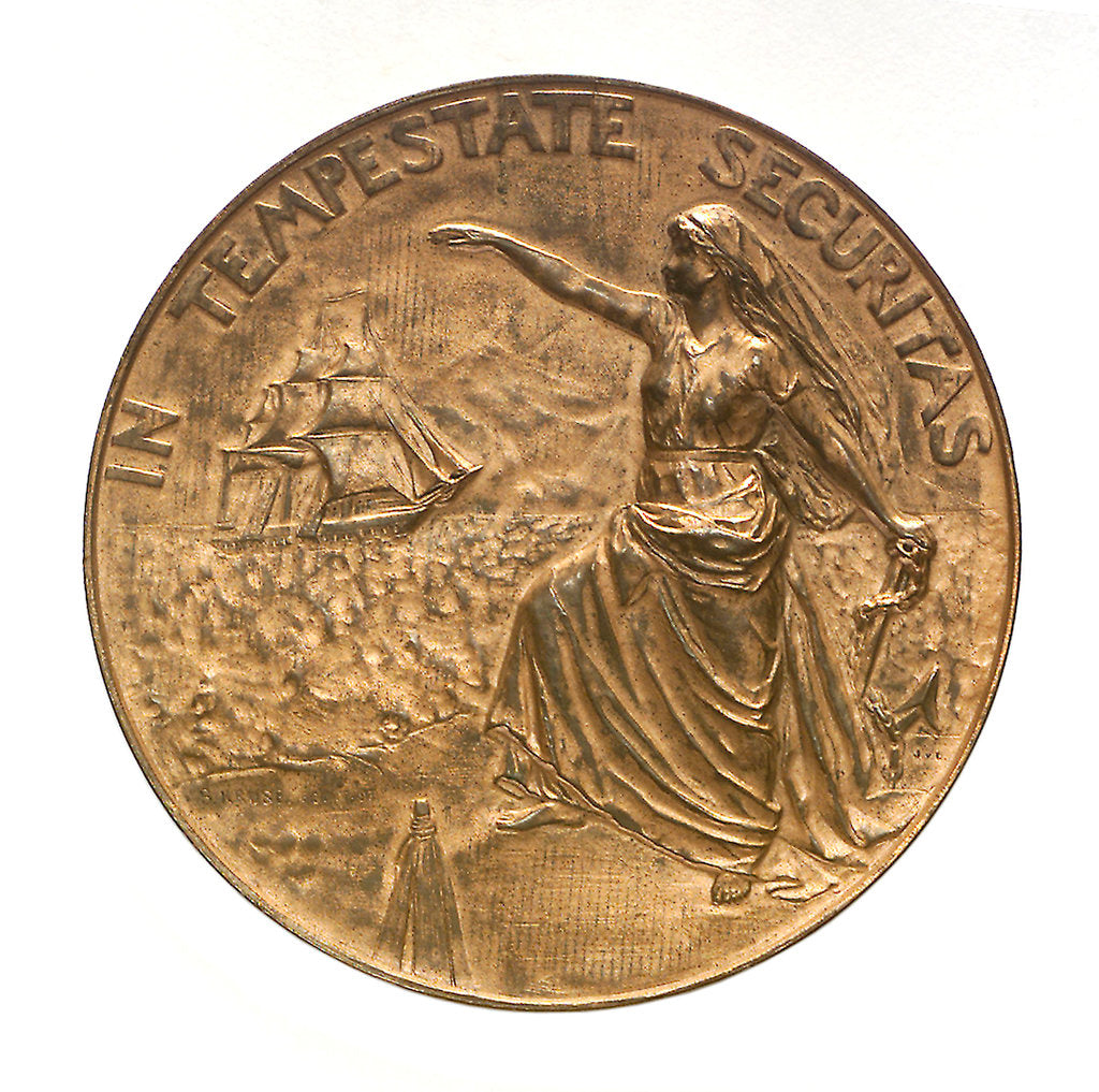 Detail of Medal commemorating the Hamburg society of underwriters; obverse by B. Kruse
