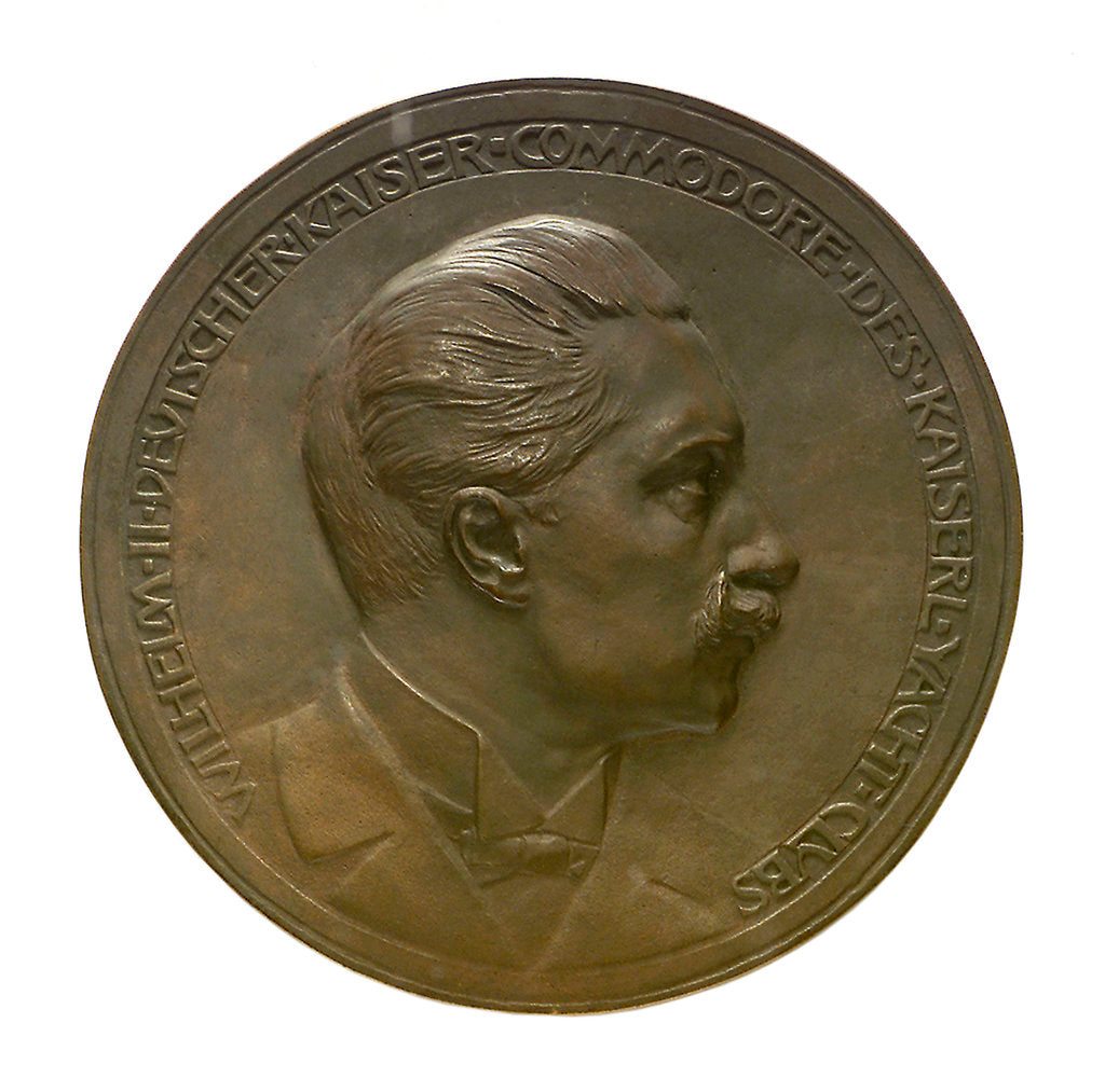 Detail of Medal commemorating Kaiser Wilhelm II, Commodore of the Kiel Yacht Club; obverse by P. Sturm