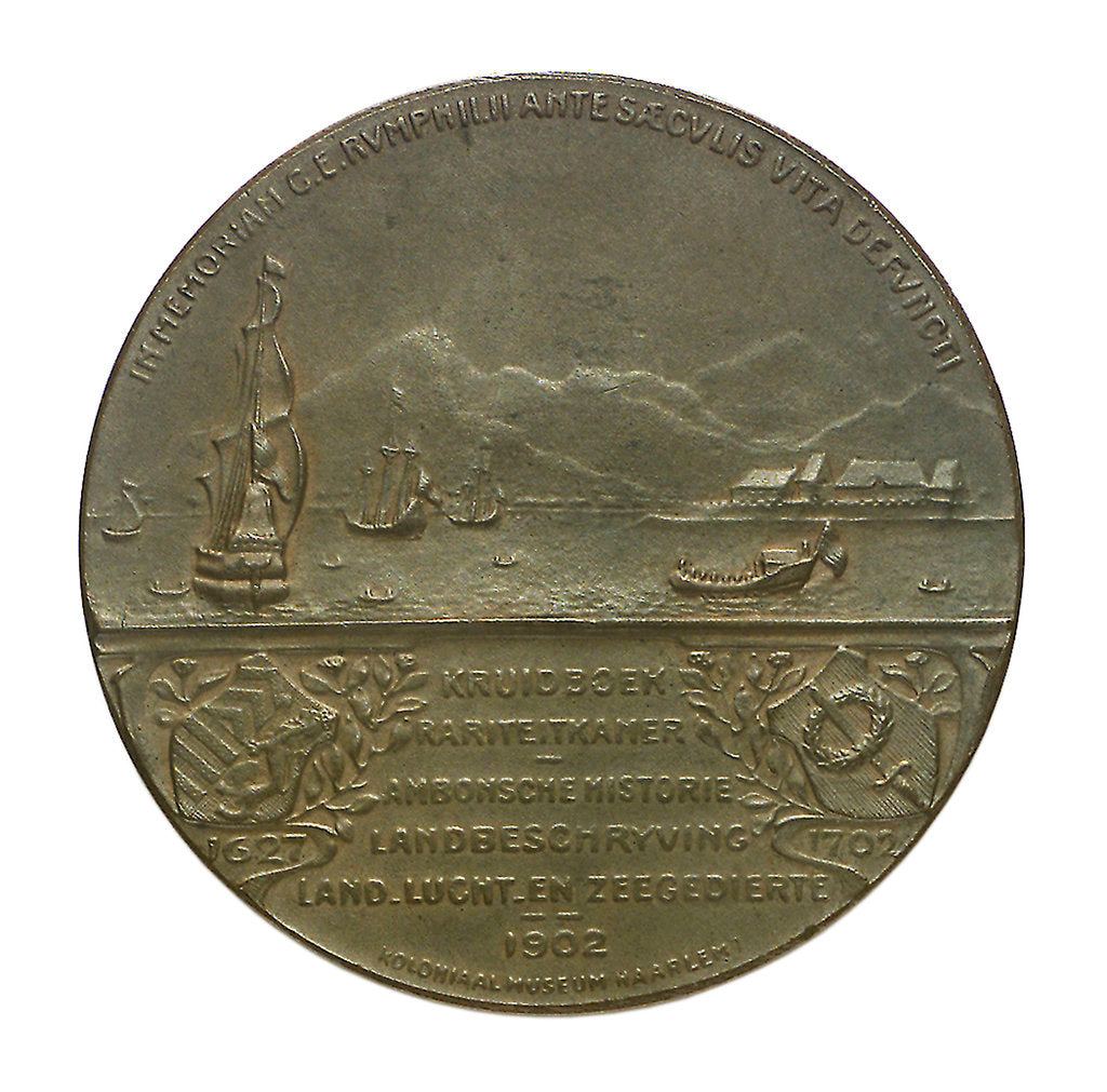 Detail of Medal commemorating the bicentenary of G.F. Rumphius (1627-1702); reverse by unknown