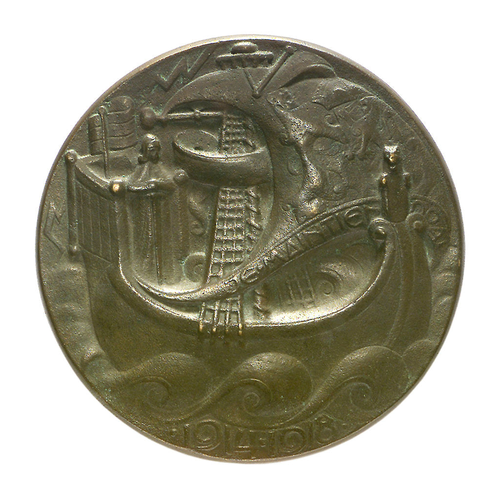 Detail of Memorial medal commemorating the Dutch lost at sea, 1914-1918; reverse by C.J. van der Hoef