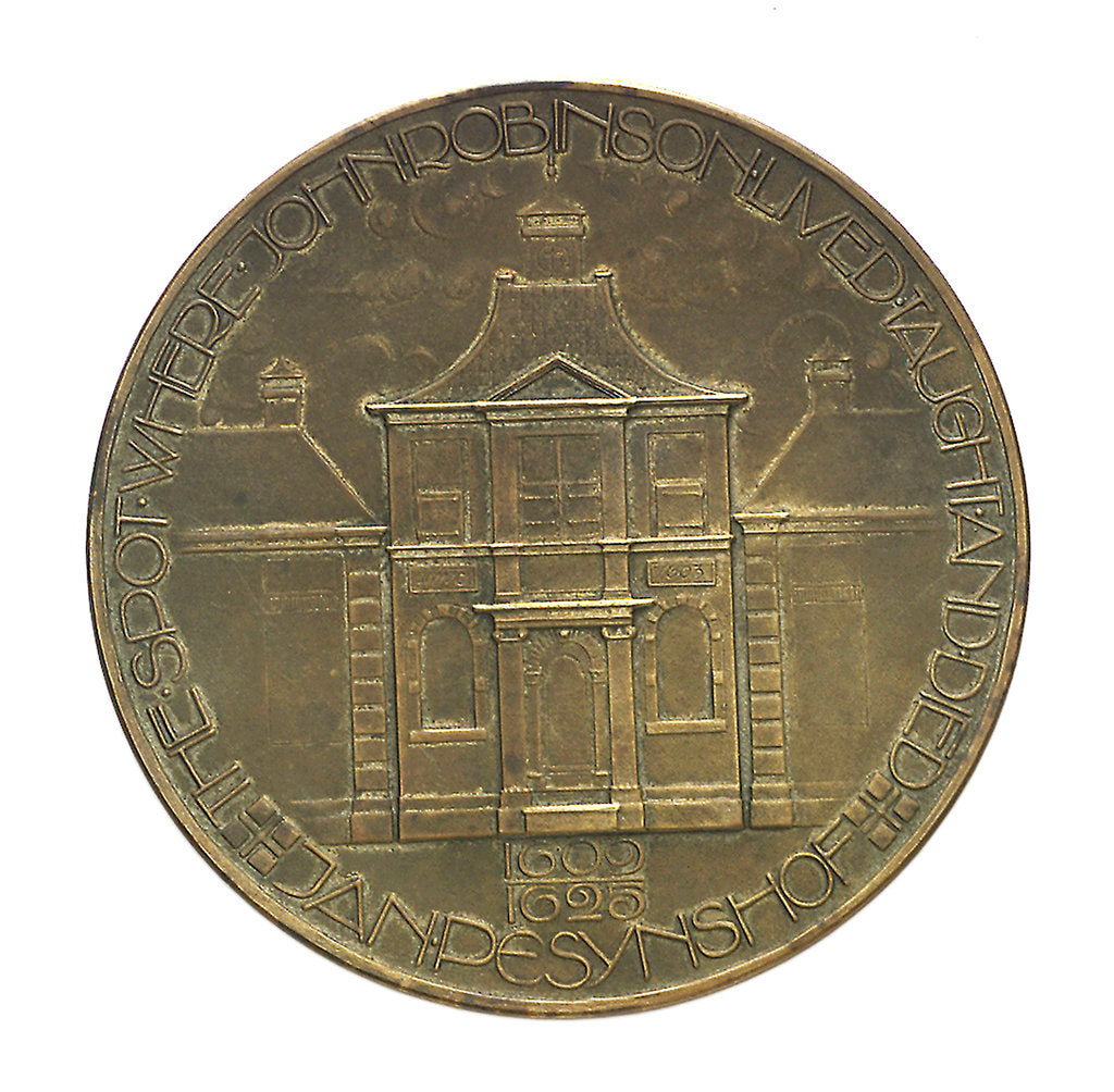 Detail of Medal commemorating the Pilgrim Fathers tercentenary, 1920; reverse by C.J. van der Hoef