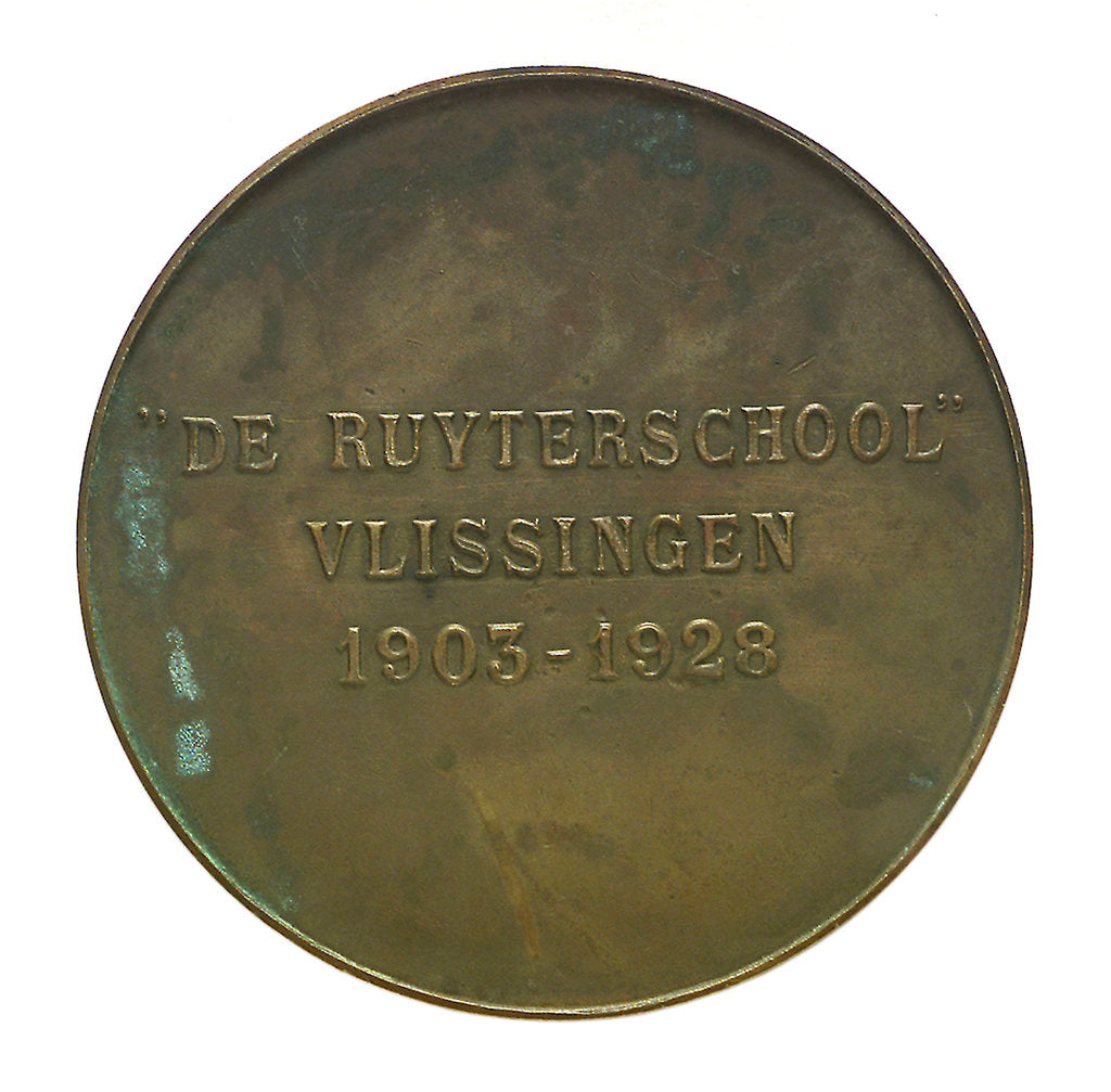 Detail of Medal commemorating the Admiral de Ruyter School at Flushing; reverse by unknown