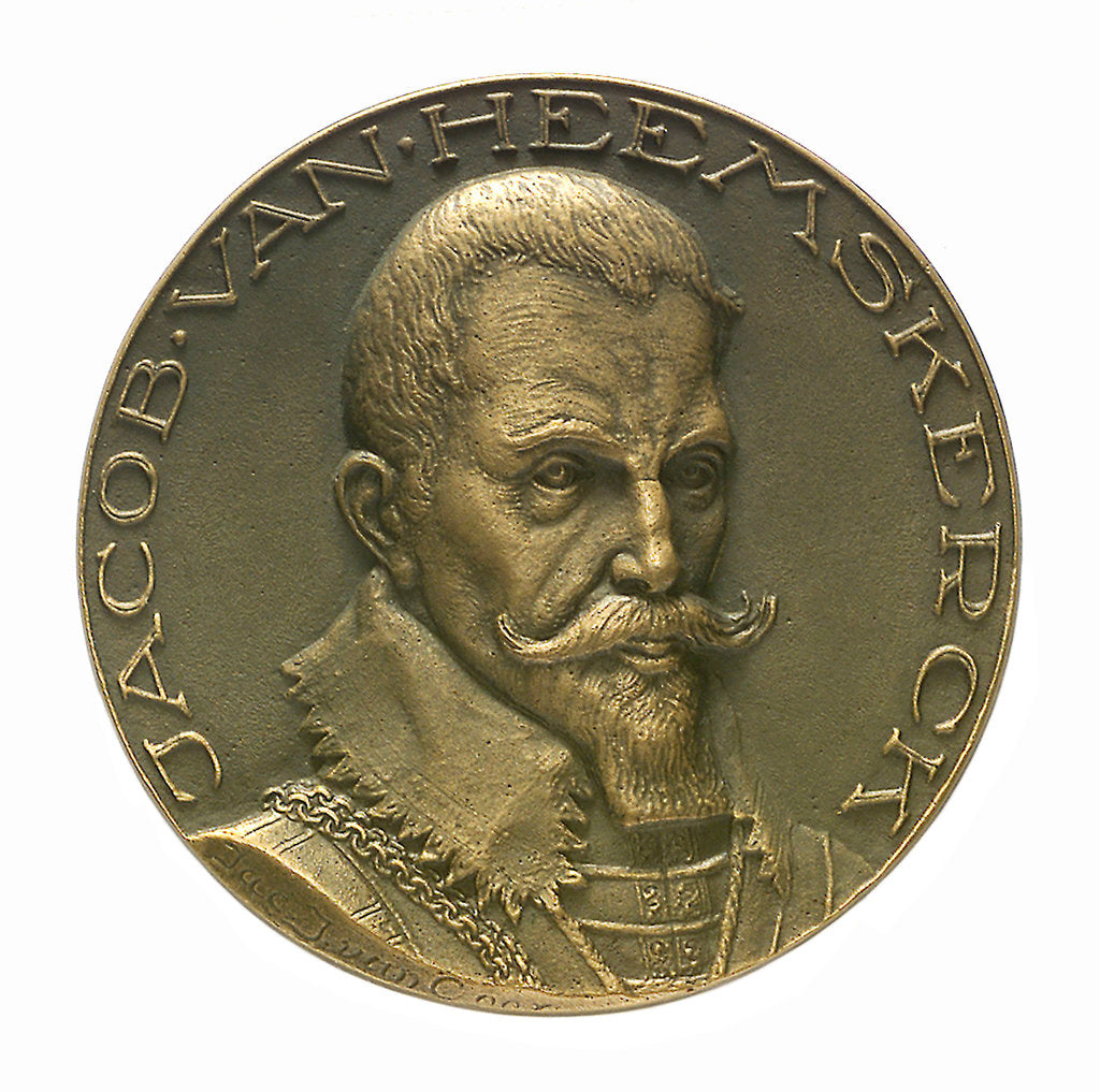 Detail of Medal commemorating Admiral Jacob van Heemskerck (1557-1607); obverse by J.J. van der Goer