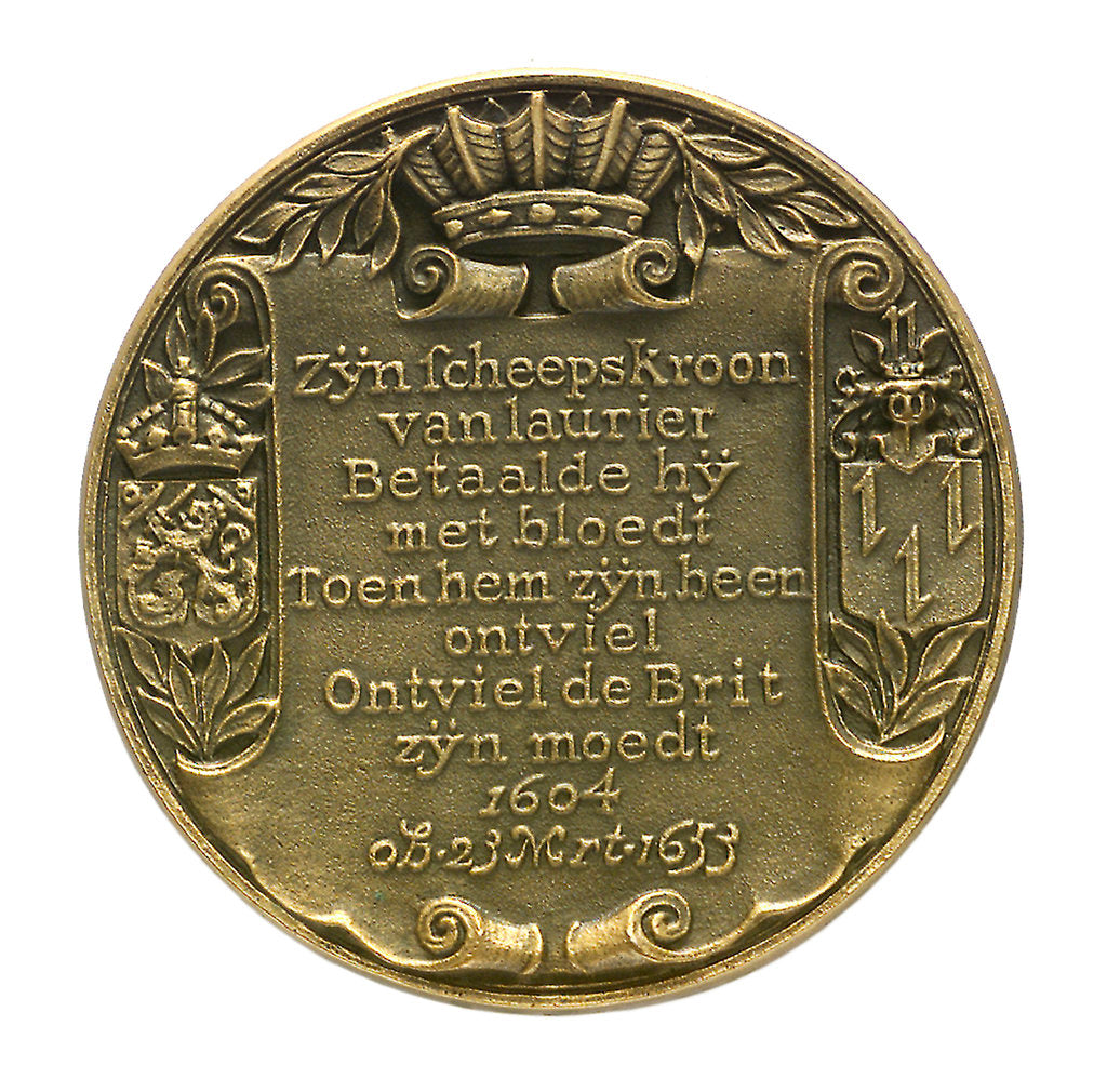 Detail of Medal commemorating Admiral Jan van Galen (1604-1653); reverse by J. van der Goor