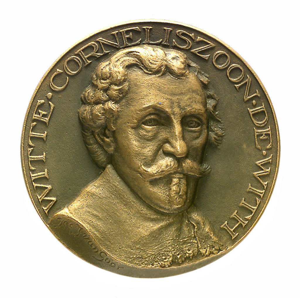 Detail of Medal commemorating Admiral Witte Corneliszoon de With (1599-1651); obverse by J.J. van der Goor
