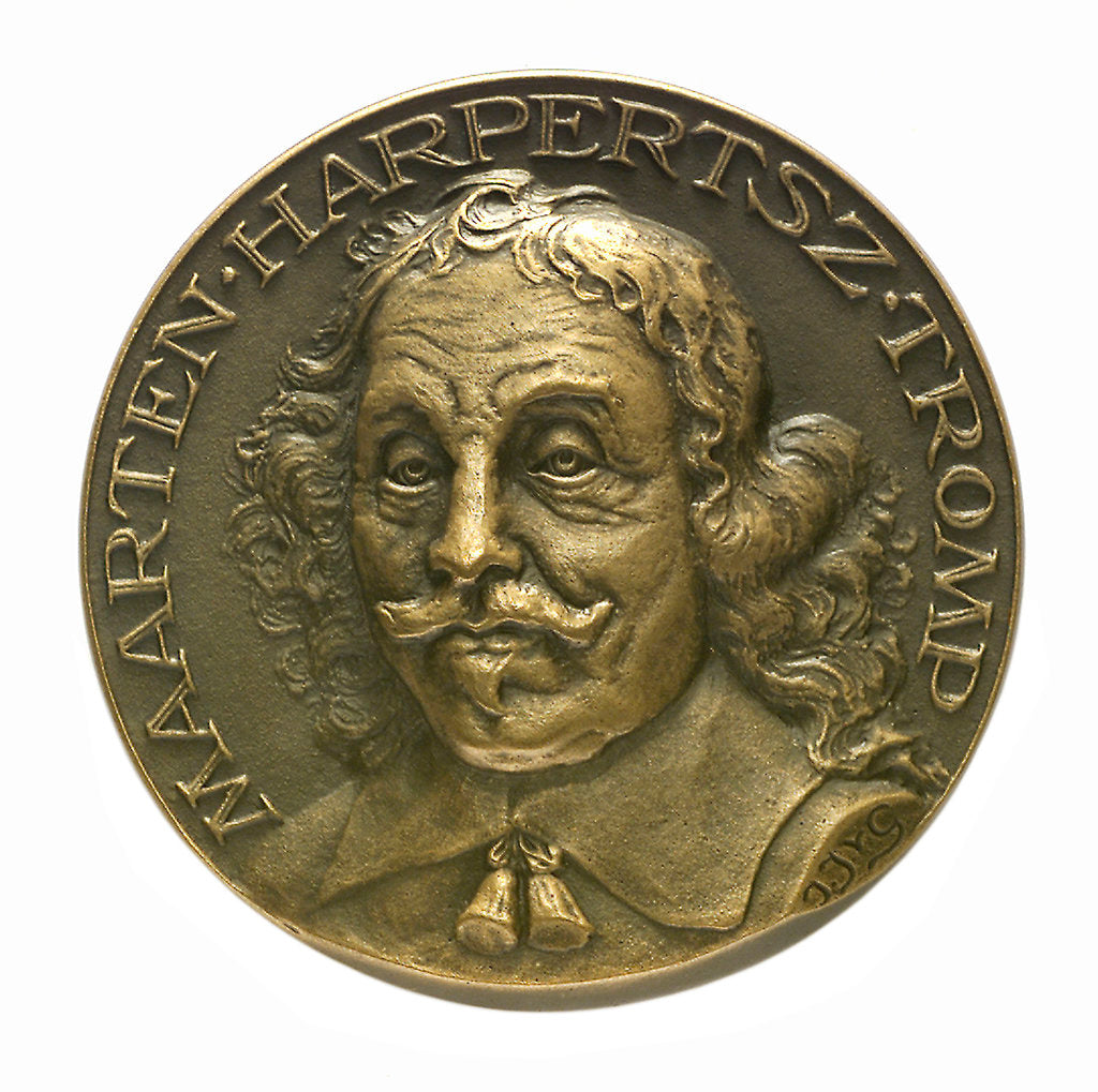 Detail of Medal commemorating Admiral Maarten Harpertsz Tromp  (1597-1653); obverse by J.J. van der Goor