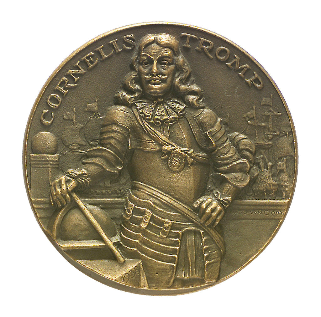 Detail of Medal commemorating Admiral Cornelis Tromp (1629-1691); obverse by J.J. van der Goor