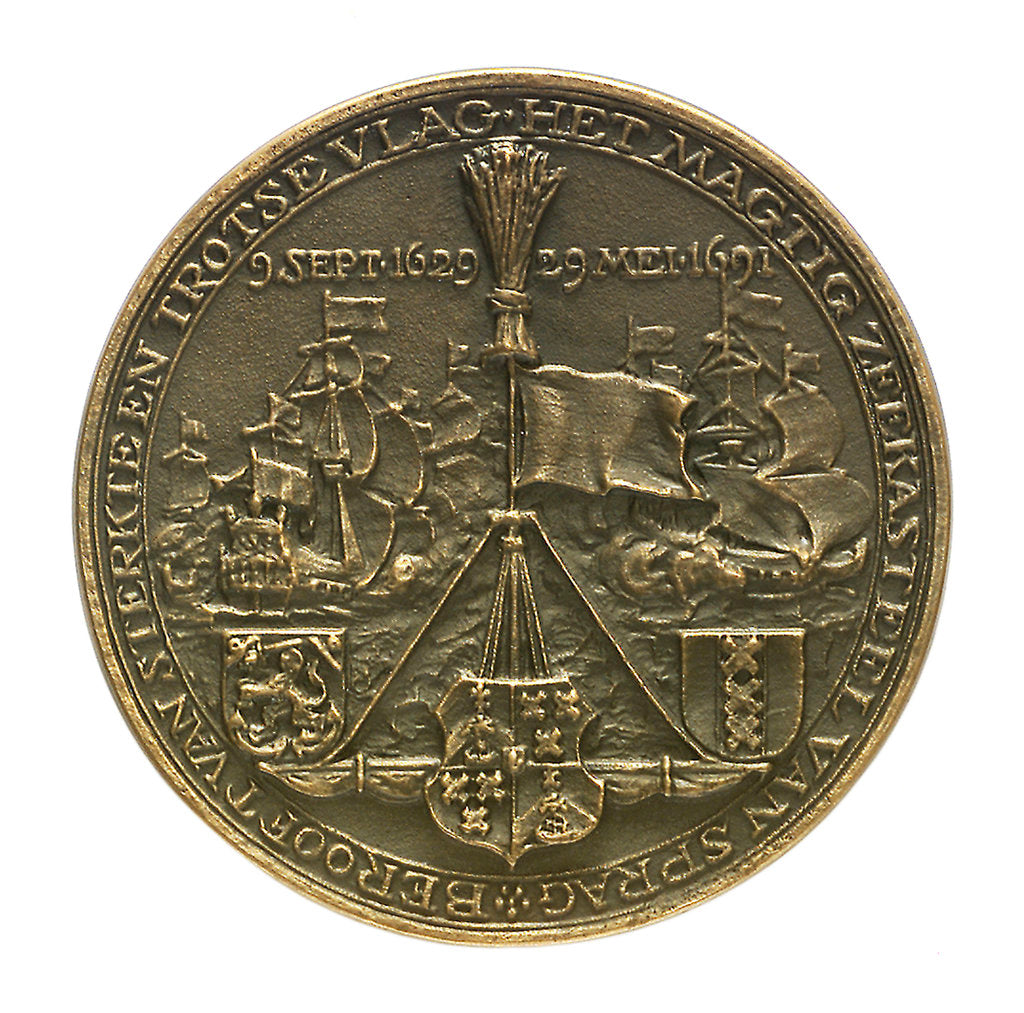 Detail of Medal commemorating Admiral Cornelis Tromp (1629-1691); reverse by J.J. van der Goor