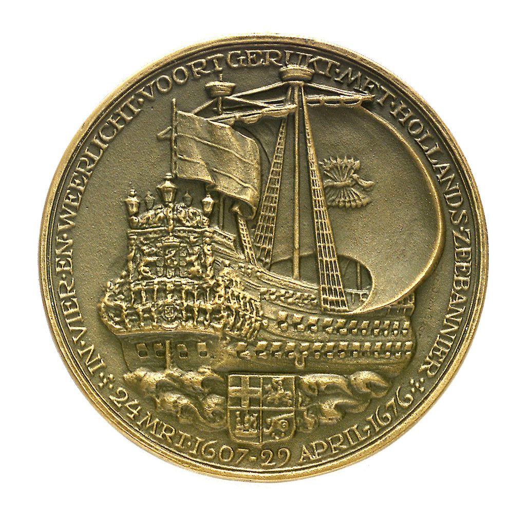 Detail of Medal commemorating Admiral Michel Adriaenszoon de Ruyter (1607-1676); reverse by J.J. van der Goor