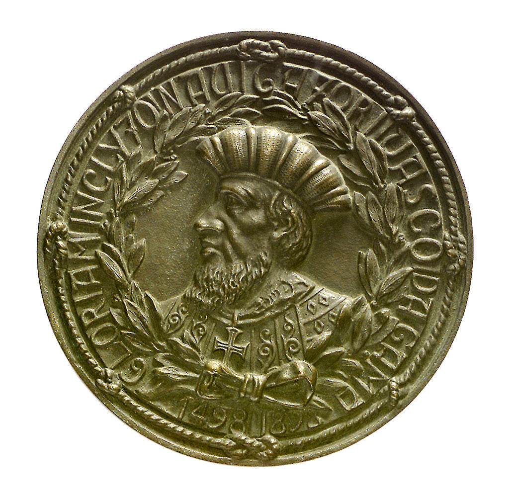 Detail of Medal commemorating the Vasco de Gama tercentenary, 1898; obverse by unknown