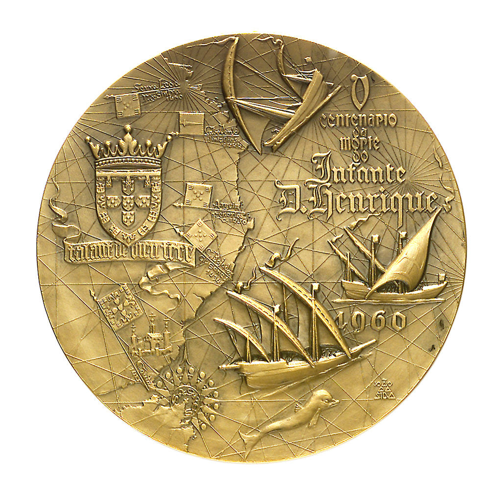 Detail of Medal commemorating the 5th centenary of the death of Henry the Navigator, 1960; reverse by J. da Silva