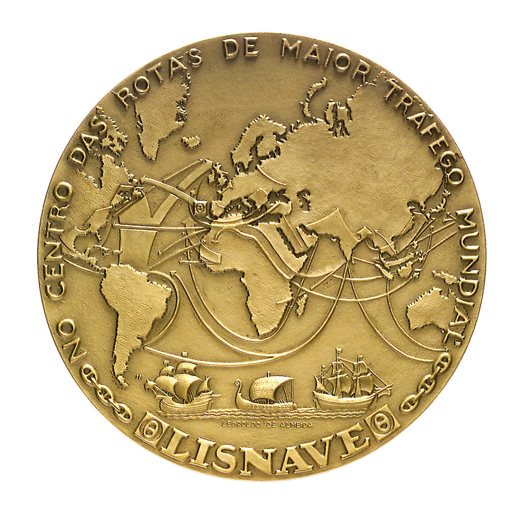 Detail of Medal commemorating the opening of the Lisbon dry dock, 1967; reverse by Leopoldo de Almeida