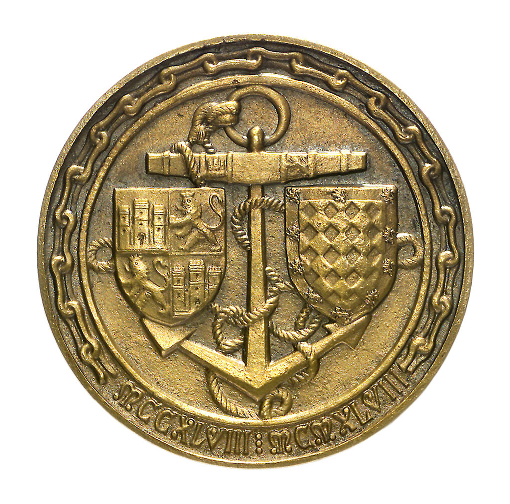 Detail of Medal commemorating the 7th centenary of the conquest of Seville and foundation of the Castilian Navy; reverse by unknown