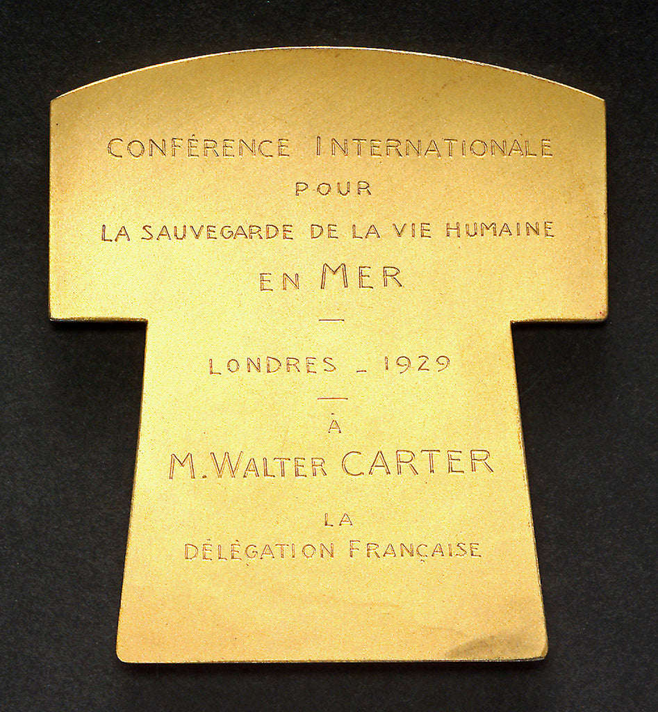 Detail of Life-saving medal; reverse by Georges Henri Prud'homme