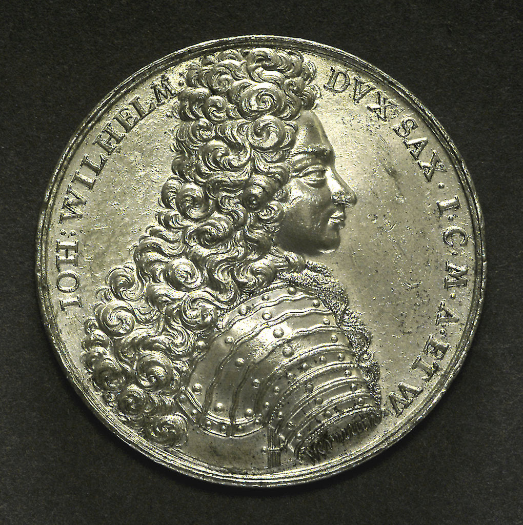 Detail of Medal commemorating the Duke of Saxony wrecked near Stockholm, 1702; obverse by C. Wermuth
