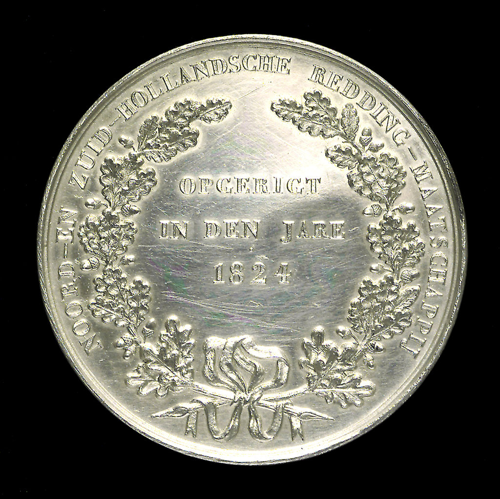Detail of Medal commemorating the North and South Holland Life-Saving Society; 25th anniversary; obverse by unknown