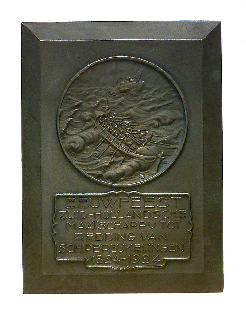Detail of Medal commemorating the centenary of the Dutch Society for Saving Life from Shipwreck, 1924; obverse by E.H.