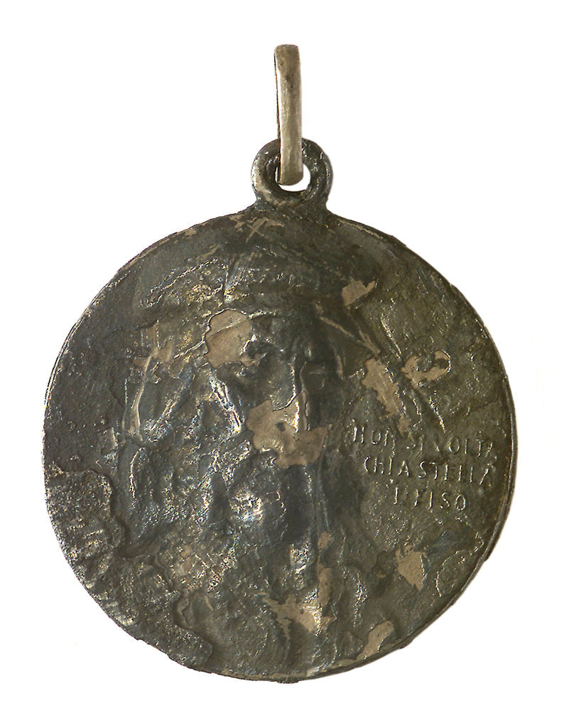 Detail of Medal commemorating the Italian battleship 'Leonardo da Vinci'; obverse by unknown