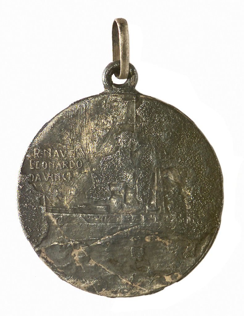 Detail of Medal commemorating the Italian battleship 'Leonardo da Vinci'; reverse by unknown