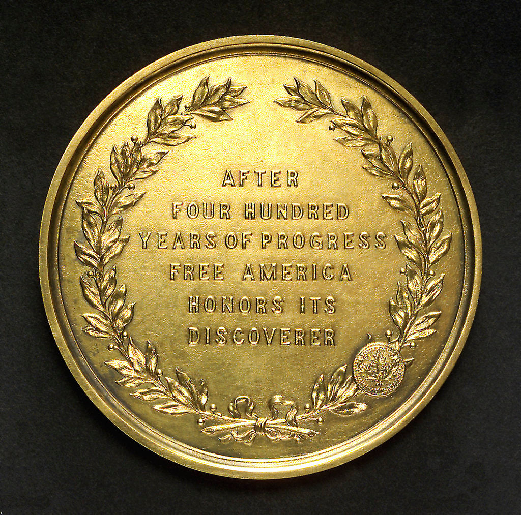 Detail of Medal commemorating the Columbian Exposition, 1892; reverse by Tiffany & Co.