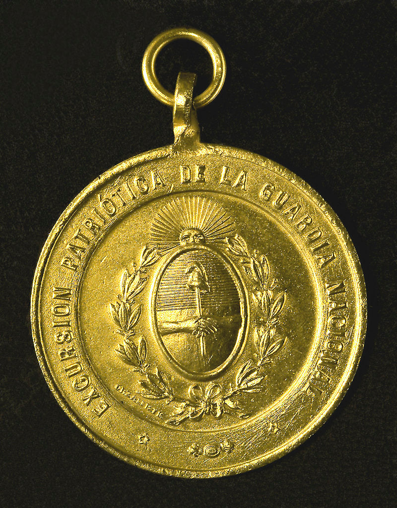 Detail of Medal commemorating the visit of the National Guard to the SS 'Garibaldi', 1898; obverse by B. Orzali & Co.