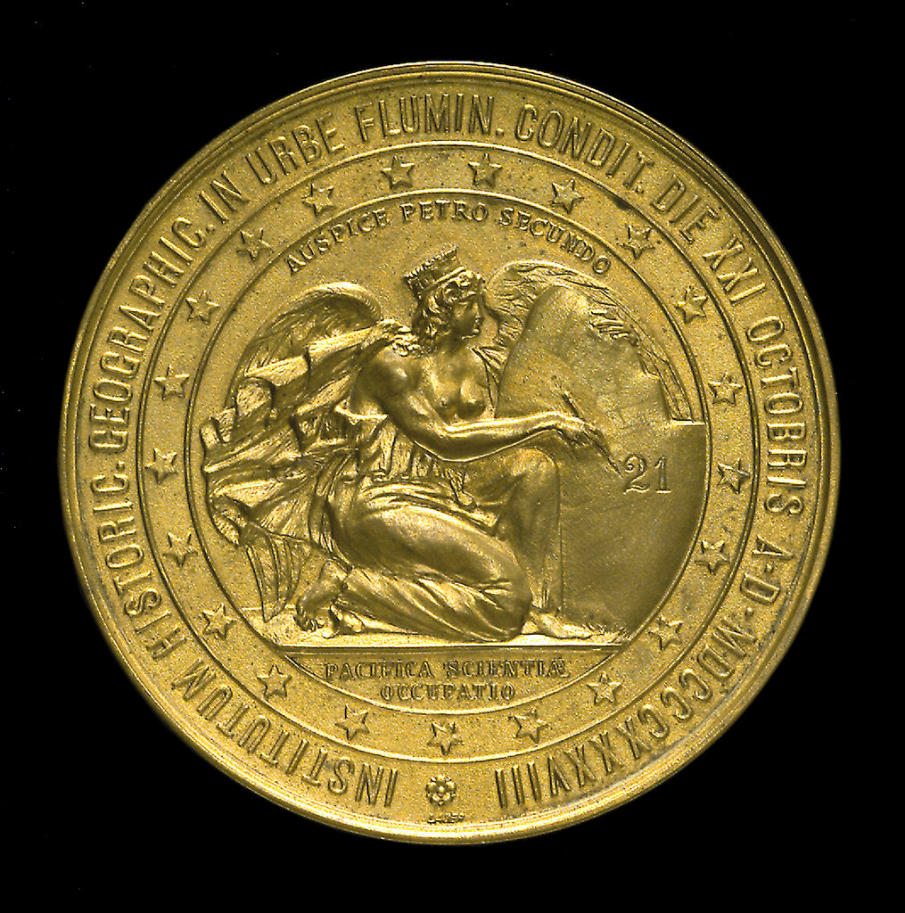 Detail of Medal commemorating the 4th centenary of the discovery of Brazil, 1900; reverse by Lauer Bros.