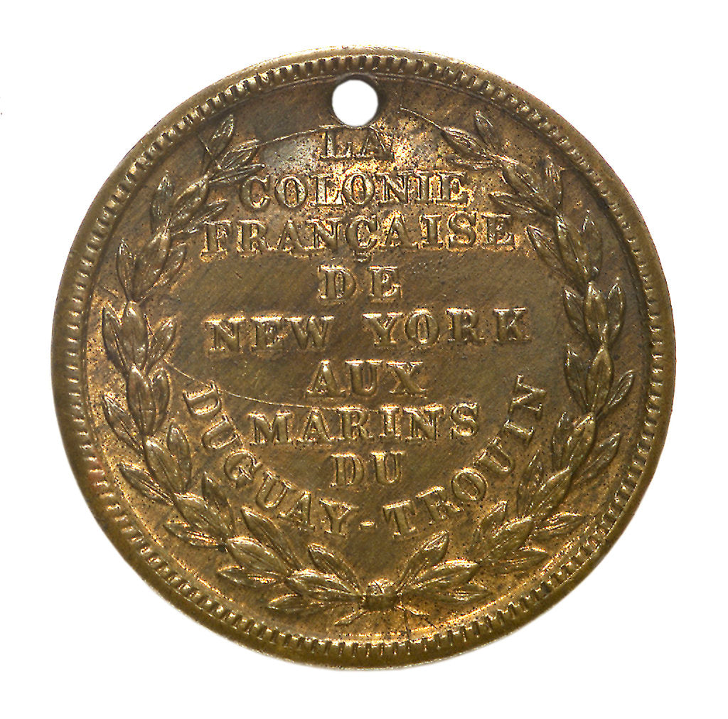 Detail of Medal commemorating the visit of the 'Duguay-Trouin' to New York, 1900; reverse by unknown