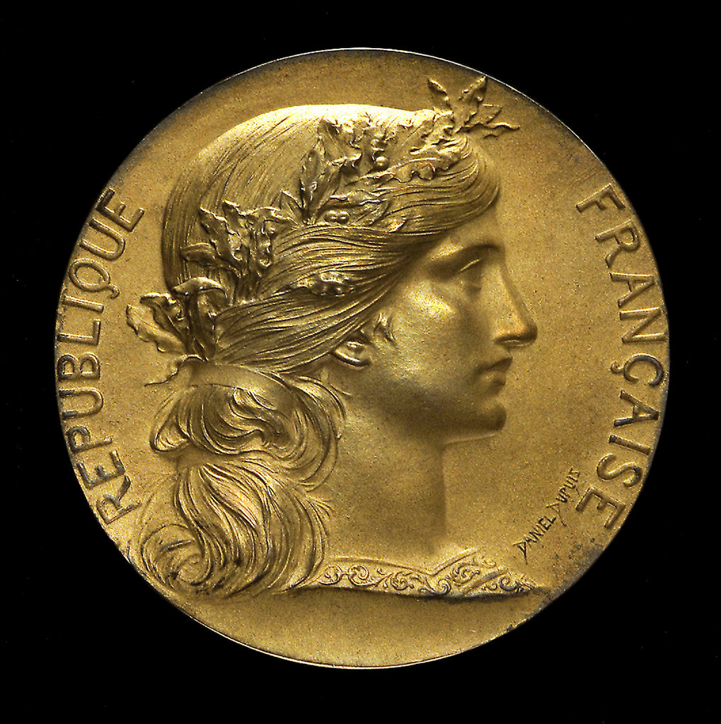 Detail of Medal commemorating the French Ministry of the Marine Regattas, Havre, 1910; obverse by D. Dupuis
