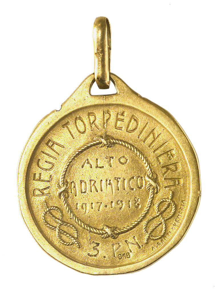 Detail of Medal commemorating the Royal torpedo boat service; reverse by A. Santi