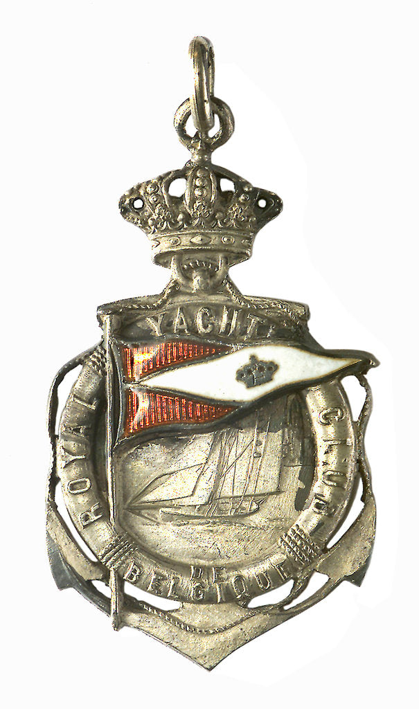 Detail of Badge commemorating the Royal Yacht Club of Belgium; obverse by P. Fisch