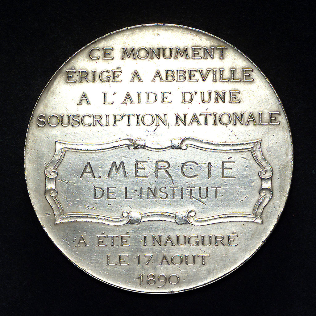 Detail of Medal depicting the Admiral Courbet memorial; reverse by H. Dubois