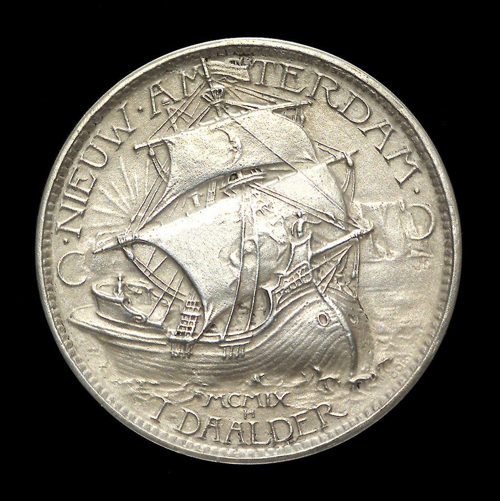 Detail of Medal commemorating the Henry Hudson tercentenary, 1909; reverse by J.E. Roin