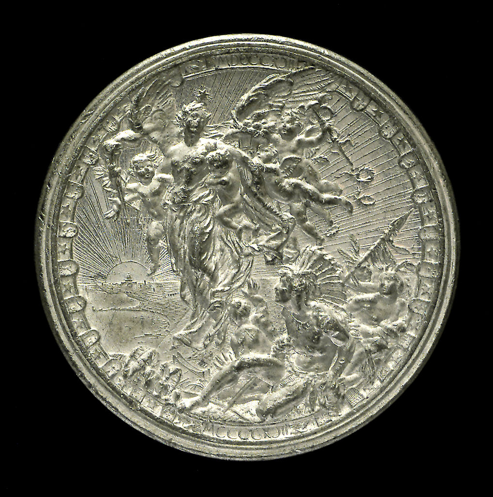 Detail of Medal commemorating the fourth centenary of the discovery of America, 1892; reverse by L. Pogliaghi