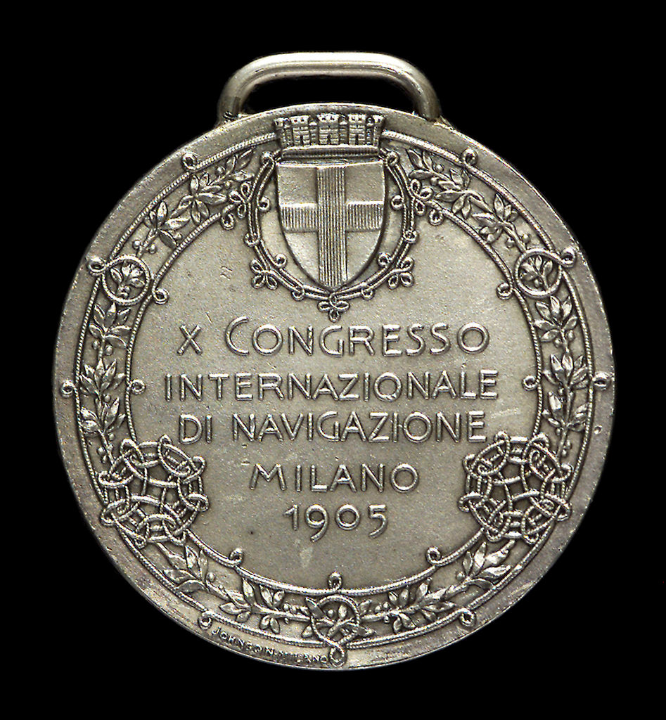 Detail of Medal commemorating the 10th International Navigation Congress, 1905; reverse by Stefano Johnson