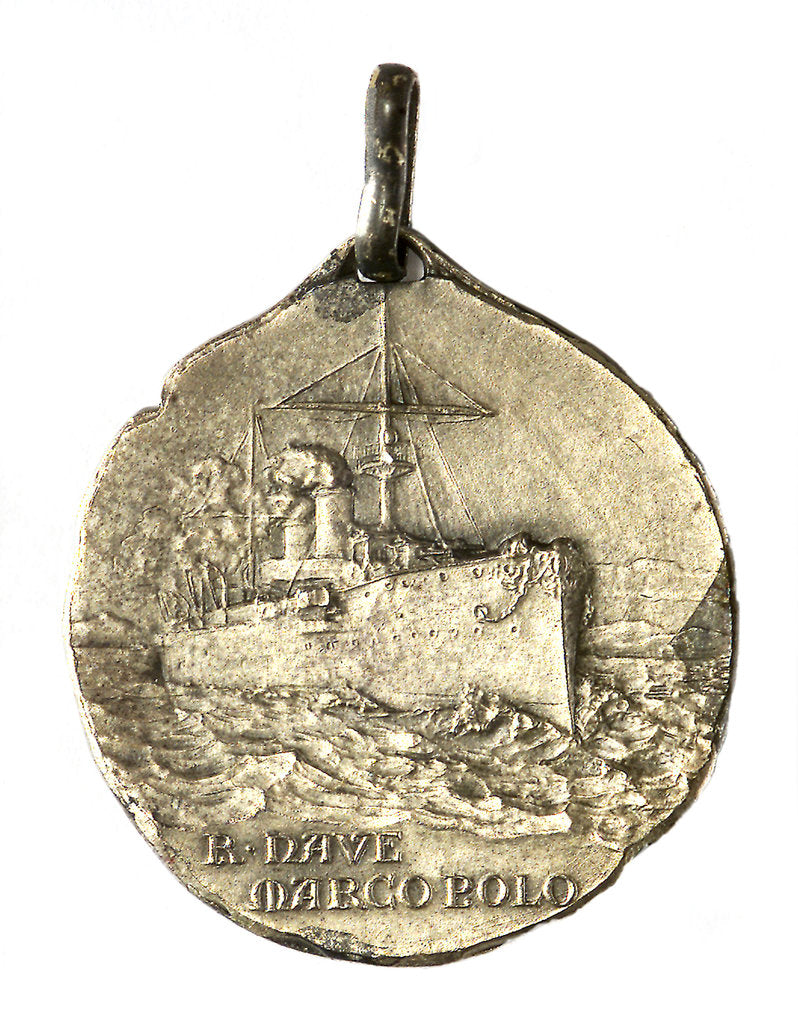 Detail of Medal commemorating the landing at Homs, 1911; obverse by Stefano Johnson