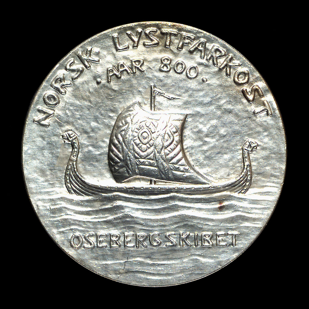 Detail of Medal commemorating the Oseberg ship; reverse by J. Throndson